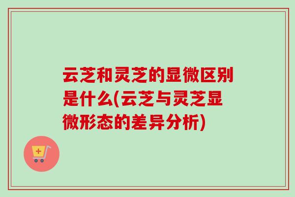 云芝和灵芝的显微区别是什么(云芝与灵芝显微形态的差异分析)-第1张图片-卓越灵芝孢子粉