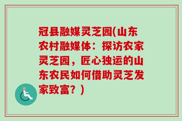 冠县融媒灵芝园(山东农村融媒体：探访农家灵芝园，匠心独运的山东农民如何借助灵芝发家致富？)-第1张图片-卓越灵芝孢子粉