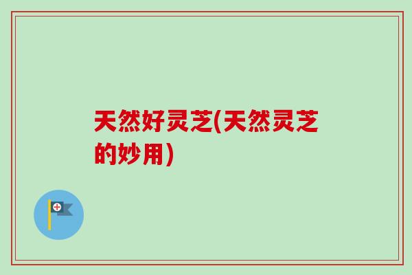 天然好灵芝(天然灵芝的妙用)-第1张图片-卓越灵芝孢子粉 天然好灵芝(天然灵芝的妙用)-第1张图片-卓越灵芝孢子粉