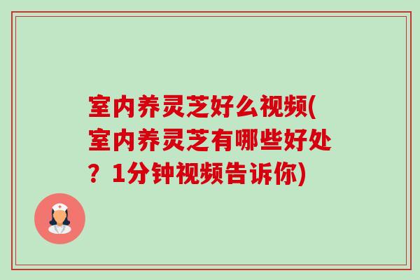 室内养灵芝好么视频(室内养灵芝有哪些好处?1分钟视频告诉你)-第1张图片-卓越灵芝孢子粉 室内养灵芝好么视频(室内养灵芝有哪些好处?1分钟视频告诉你)-第1张图片-卓越灵芝孢子粉