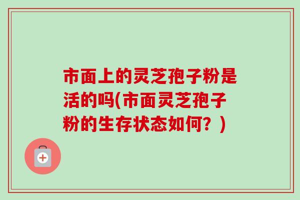 市面上的灵芝孢子粉是活的吗(市面灵芝孢子粉的生存状态如何?)-第1张图片-卓越灵芝孢子粉 市面上的灵芝孢子粉是活的吗(市面灵芝孢子粉的生存状态如何?)-第1张图片-卓越灵芝孢子粉