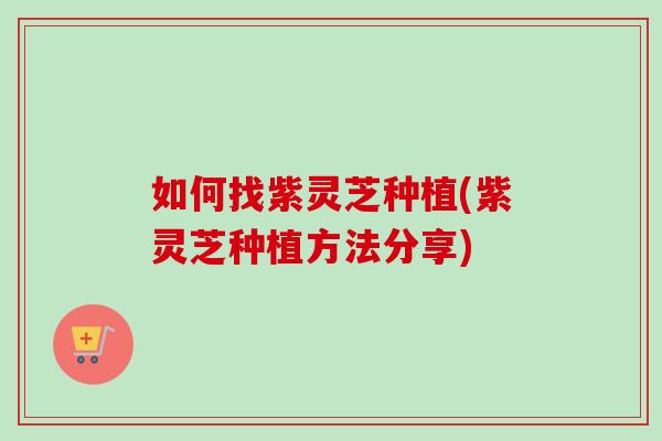 如何找紫灵芝种植(紫灵芝种植方法分享)-第1张图片-卓越灵芝孢子粉 如何找紫灵芝种植(紫灵芝种植方法分享)-第1张图片-卓越灵芝孢子粉