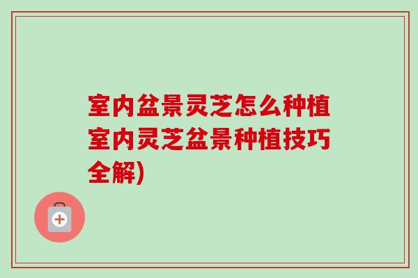 室内盆景灵芝怎么种植室内灵芝盆景种植技巧全解)-第1张图片-卓越灵芝孢子粉 室内盆景灵芝怎么种植室内灵芝盆景种植技巧全解)-第1张图片-卓越灵芝孢子粉