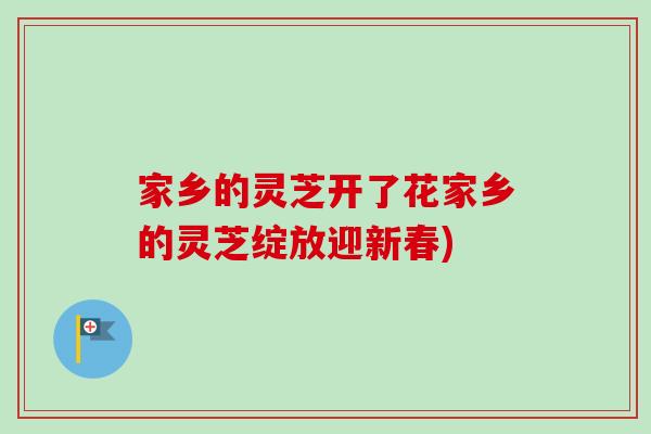 家乡的灵芝开了花家乡的灵芝绽放迎新春)-第1张图片-卓越灵芝孢子粉 家乡的灵芝开了花家乡的灵芝绽放迎新春)-第1张图片-卓越灵芝孢子粉