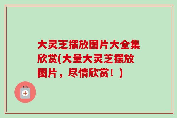 大灵芝摆放图片大全集欣赏(大量大灵芝摆放图片,尽情欣赏!)-第1张图片-卓越灵芝孢子粉 大灵芝摆放图片大全集欣赏(大量大灵芝摆放图片,尽情欣赏!)-第1张图片-卓越灵芝孢子粉