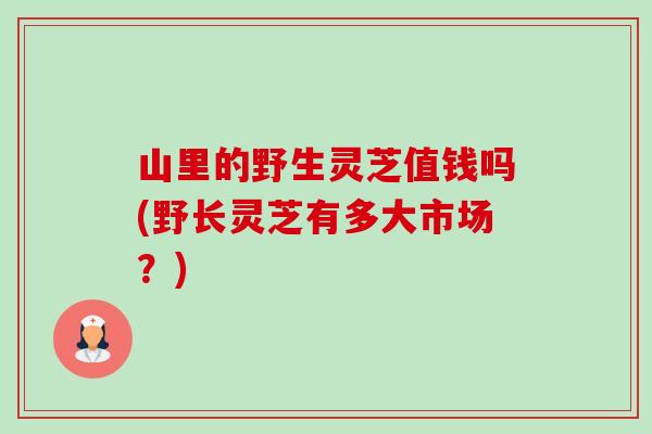 山里的野生灵芝值钱吗(野长灵芝有多大市场?)-第1张图片-卓越灵芝孢子粉 山里的野生灵芝值钱吗(野长灵芝有多大市场?)-第1张图片-卓越灵芝孢子粉