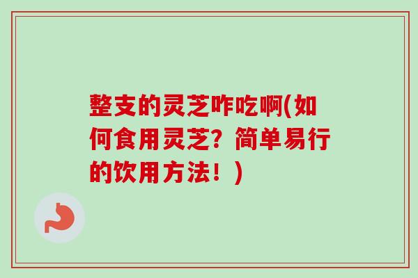整支的灵芝咋吃啊(如何食用灵芝?简单易行的饮用方法!)-第1张图片-卓越灵芝孢子粉 整支的灵芝咋吃啊(如何食用灵芝?简单易行的饮用方法!)-第1张图片-卓越灵芝孢子粉