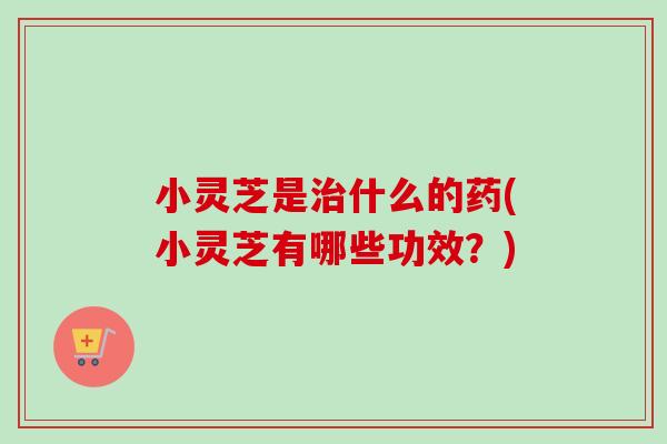 小灵芝是治什么的药(小灵芝有哪些功效?)-第1张图片-卓越灵芝孢子粉 小灵芝是治什么的药(小灵芝有哪些功效?)-第1张图片-卓越灵芝孢子粉