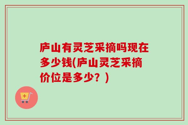庐山有灵芝采摘吗现在多少钱(庐山灵芝采摘价位是多少?)-第1张图片-卓越灵芝孢子粉 庐山有灵芝采摘吗现在多少钱(庐山灵芝采摘价位是多少?)-第1张图片-卓越灵芝孢子粉