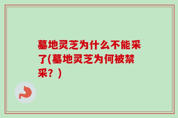 墓地灵芝为什么不能采了(墓地灵芝为何被禁采？)-第1张图片-卓越灵芝孢子粉