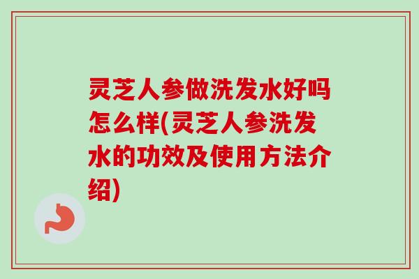 灵芝人参做洗发水好吗怎么样(灵芝人参洗发水的功效及使用方法介绍)-第1张图片-卓越灵芝孢子粉 灵芝人参做洗发水好吗怎么样(灵芝人参洗发水的功效及使用方法介绍)-第1张图片-卓越灵芝孢子粉