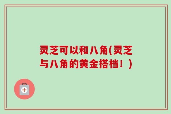 灵芝可以和八角(灵芝与八角的黄金搭档！)-第1张图片-卓越灵芝孢子粉