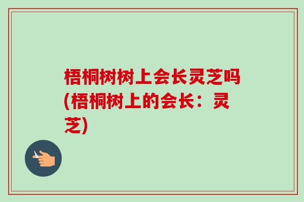 梧桐树树上会长灵芝吗(梧桐树上的会长:灵芝)-第1张图片-卓越灵芝孢子粉 梧桐树树上会长灵芝吗(梧桐树上的会长:灵芝)-第1张图片-卓越灵芝孢子粉