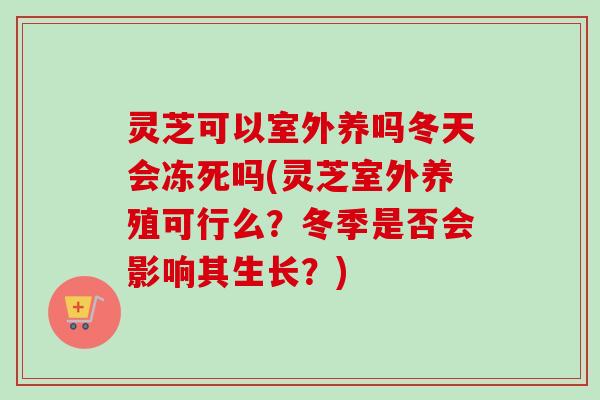 灵芝可以室外养吗冬天会冻死吗(灵芝室外养殖可行么?冬季是否会影响其生长?)-第1张图片-卓越灵芝孢子粉 灵芝可以室外养吗冬天会冻死吗(灵芝室外养殖可行么?冬季是否会影响其生长?)-第1张图片-卓越灵芝孢子粉