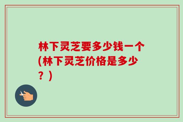 林下灵芝要多少钱一个(林下灵芝价格是多少?)-第1张图片-卓越灵芝孢子粉 林下灵芝要多少钱一个(林下灵芝价格是多少?)-第1张图片-卓越灵芝孢子粉