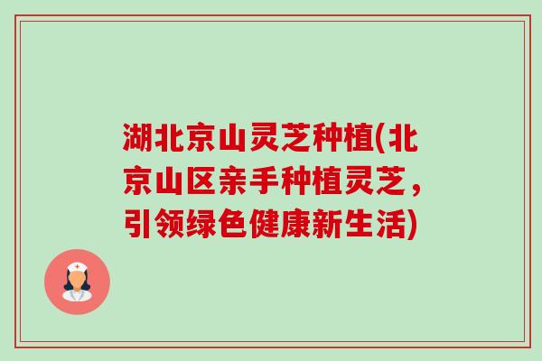湖北京山灵芝种植(北京山区亲手种植灵芝,引领绿色健康新生活)-第1张图片-卓越灵芝孢子粉 湖北京山灵芝种植(北京山区亲手种植灵芝,引领绿色健康新生活)-第1张图片-卓越灵芝孢子粉