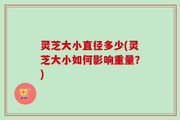 灵芝大小直径多少(灵芝大小如何影响重量？)-第1张图片-卓越灵芝孢子粉