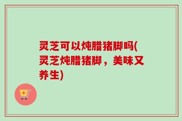 灵芝可以炖腊猪脚吗(灵芝炖腊猪脚,美味又养生)-第1张图片-卓越灵芝孢子粉 灵芝可以炖腊猪脚吗(灵芝炖腊猪脚,美味又养生)-第1张图片-卓越灵芝孢子粉