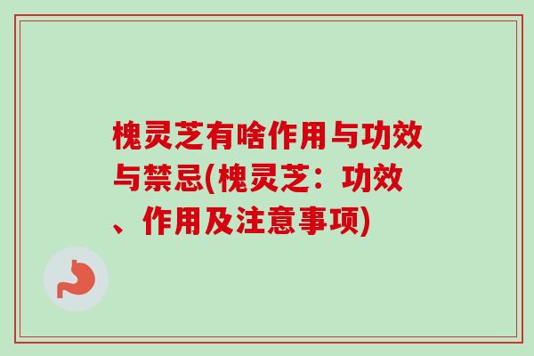 槐灵芝有啥作用与功效与禁忌(槐灵芝:功效、作用及注意事项)-第1张图片-卓越灵芝孢子粉 槐灵芝有啥作用与功效与禁忌(槐灵芝:功效、作用及注意事项)-第1张图片-卓越灵芝孢子粉