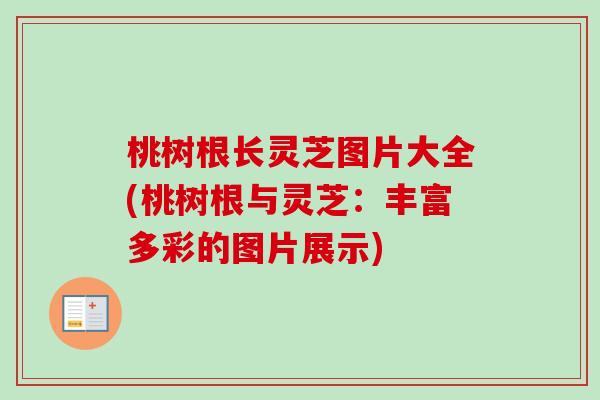桃树根长灵芝图片大全(桃树根与灵芝:丰富多彩的图片展示)-第1张图片-卓越灵芝孢子粉 桃树根长灵芝图片大全(桃树根与灵芝:丰富多彩的图片展示)-第1张图片-卓越灵芝孢子粉