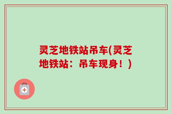 灵芝地铁站吊车(灵芝地铁站:吊车现身!)-第1张图片-卓越灵芝孢子粉 灵芝地铁站吊车(灵芝地铁站:吊车现身!)-第1张图片-卓越灵芝孢子粉