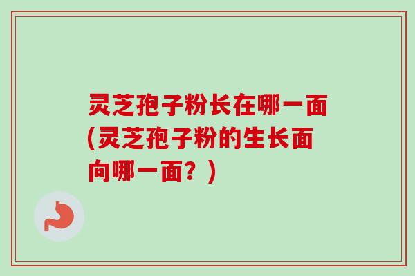 灵芝孢子粉长在哪一面(灵芝孢子粉的生长面向哪一面?)-第1张图片-卓越灵芝孢子粉 灵芝孢子粉长在哪一面(灵芝孢子粉的生长面向哪一面?)-第1张图片-卓越灵芝孢子粉