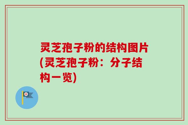 灵芝孢子粉的结构图片(灵芝孢子粉:分子结构一览)-第1张图片-卓越灵芝孢子粉 灵芝孢子粉的结构图片(灵芝孢子粉:分子结构一览)-第1张图片-卓越灵芝孢子粉