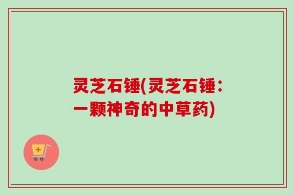 灵芝石锤(灵芝石锤:一颗神奇的中草药)-第1张图片-卓越灵芝孢子粉 灵芝石锤(灵芝石锤:一颗神奇的中草药)-第1张图片-卓越灵芝孢子粉