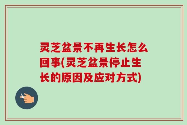 灵芝盆景不再生长怎么回事(灵芝盆景停止生长的原因及应对方式)-第1张图片-卓越灵芝孢子粉 灵芝盆景不再生长怎么回事(灵芝盆景停止生长的原因及应对方式)-第1张图片-卓越灵芝孢子粉