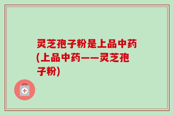 灵芝孢子粉是上品中药(上品中药——灵芝孢子粉)-第1张图片-卓越灵芝孢子粉 灵芝孢子粉是上品中药(上品中药——灵芝孢子粉)-第1张图片-卓越灵芝孢子粉