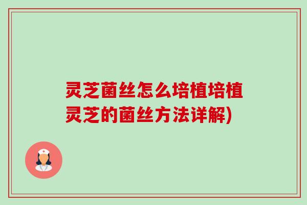 灵芝菌丝怎么培植培植灵芝的菌丝方法详解)-第1张图片-卓越灵芝孢子粉 灵芝菌丝怎么培植培植灵芝的菌丝方法详解)-第1张图片-卓越灵芝孢子粉
