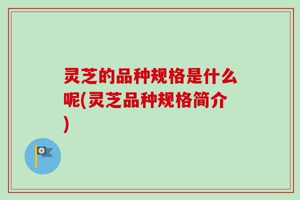 灵芝的品种规格是什么呢(灵芝品种规格简介)-第1张图片-卓越灵芝孢子粉 灵芝的品种规格是什么呢(灵芝品种规格简介)-第1张图片-卓越灵芝孢子粉