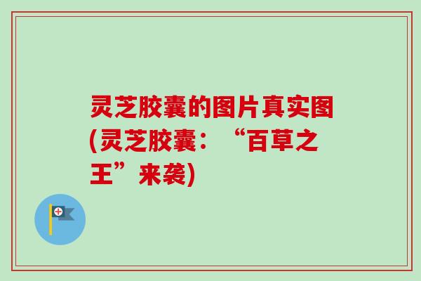 灵芝胶囊的图片真实图(灵芝胶囊:“百草之王”来袭)-第1张图片-卓越灵芝孢子粉 灵芝胶囊的图片真实图(灵芝胶囊:“百草之王”来袭)-第1张图片-卓越灵芝孢子粉