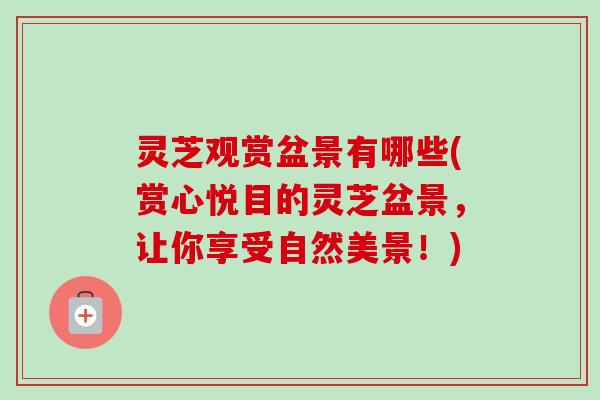 灵芝观赏盆景有哪些(赏心悦目的灵芝盆景,让你享受自然美景!)-第1张图片-卓越灵芝孢子粉 灵芝观赏盆景有哪些(赏心悦目的灵芝盆景,让你享受自然美景!)-第1张图片-卓越灵芝孢子粉