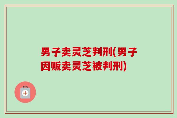 男子卖灵芝判刑(男子因贩卖灵芝被判刑)-第1张图片-卓越灵芝孢子粉 男子卖灵芝判刑(男子因贩卖灵芝被判刑)-第1张图片-卓越灵芝孢子粉