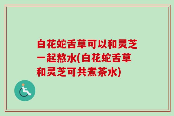 白花蛇舌草可以和灵芝一起熬水(白花蛇舌草和灵芝可共煮茶水)-第1张图片-卓越灵芝孢子粉 白花蛇舌草可以和灵芝一起熬水(白花蛇舌草和灵芝可共煮茶水)-第1张图片-卓越灵芝孢子粉