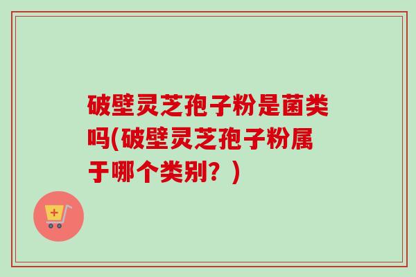 破壁灵芝孢子粉是菌类吗(破壁灵芝孢子粉属于哪个类别?)-第1张图片-卓越灵芝孢子粉 破壁灵芝孢子粉是菌类吗(破壁灵芝孢子粉属于哪个类别?)-第1张图片-卓越灵芝孢子粉