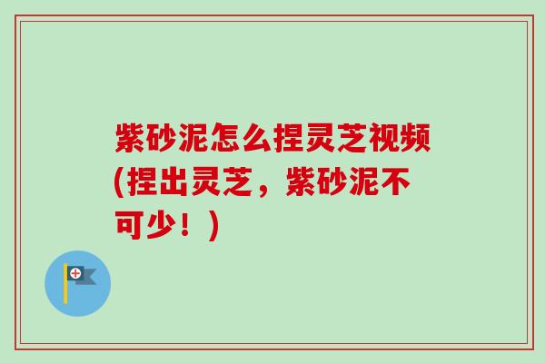 紫砂泥怎么捏灵芝视频(捏出灵芝,紫砂泥不可少!)-第1张图片-卓越灵芝孢子粉 紫砂泥怎么捏灵芝视频(捏出灵芝,紫砂泥不可少!)-第1张图片-卓越灵芝孢子粉