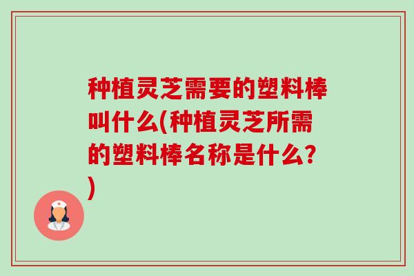 种植灵芝需要的塑料棒叫什么(种植灵芝所需的塑料棒名称是什么?)-第1张图片-卓越灵芝孢子粉 种植灵芝需要的塑料棒叫什么(种植灵芝所需的塑料棒名称是什么?)-第1张图片-卓越灵芝孢子粉