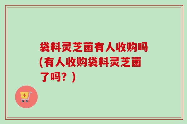 袋料灵芝菌有人收购吗(有人收购袋料灵芝菌了吗?)-第1张图片-卓越灵芝孢子粉 袋料灵芝菌有人收购吗(有人收购袋料灵芝菌了吗?)-第1张图片-卓越灵芝孢子粉