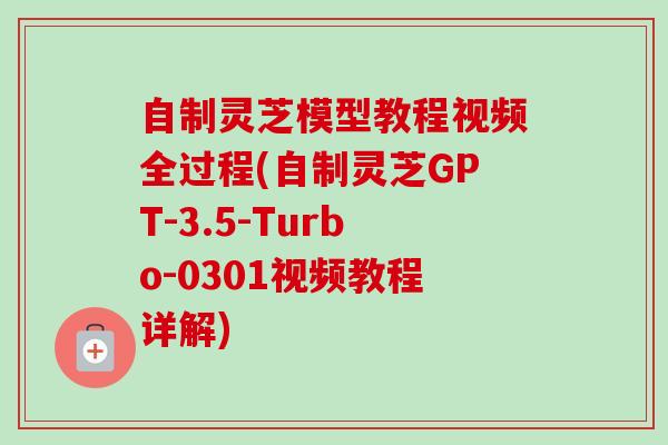 自制灵芝模型教程视频全过程(自制灵芝GPT-3.5-Turbo-0301视频教程详解)-第1张图片-卓越灵芝孢子粉
