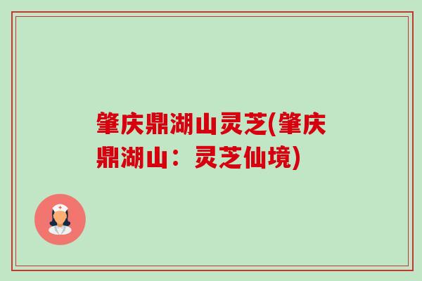 肇庆鼎湖山灵芝(肇庆鼎湖山:灵芝仙境)-第1张图片-卓越灵芝孢子粉 肇庆鼎湖山灵芝(肇庆鼎湖山:灵芝仙境)-第1张图片-卓越灵芝孢子粉
