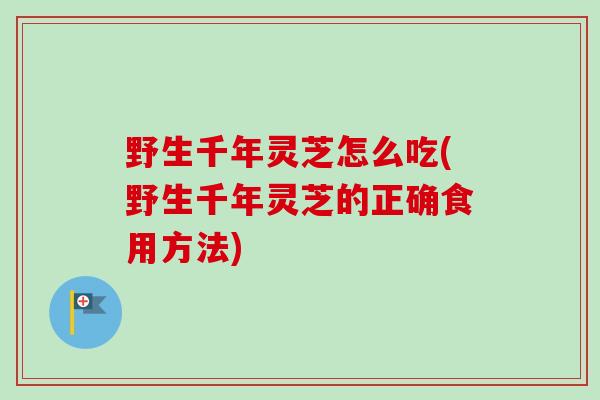 野生千年灵芝怎么吃(野生千年灵芝的正确食用方法)-第1张图片-卓越灵芝孢子粉 野生千年灵芝怎么吃(野生千年灵芝的正确食用方法)-第1张图片-卓越灵芝孢子粉