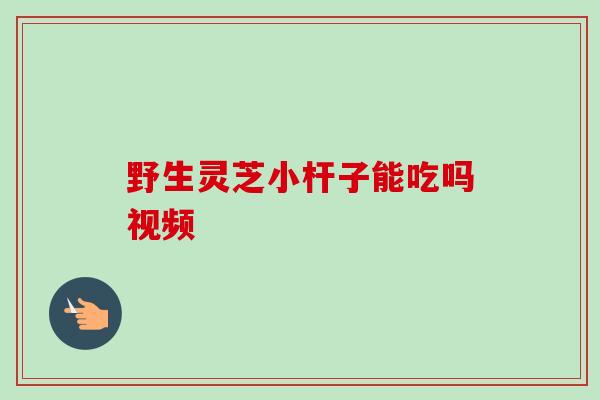 野生灵芝小杆子能吃吗视频-第1张图片-卓越灵芝孢子粉 野生灵芝小杆子能吃吗视频-第1张图片-卓越灵芝孢子粉