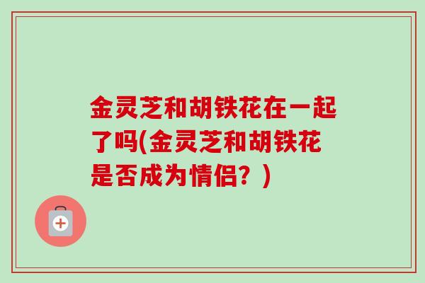 金灵芝和胡铁花在一起了吗(金灵芝和胡铁花是否成为情侣?)-第1张图片-卓越灵芝孢子粉 金灵芝和胡铁花在一起了吗(金灵芝和胡铁花是否成为情侣?)-第1张图片-卓越灵芝孢子粉