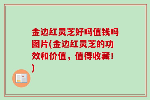 金边红灵芝好吗值钱吗图片(金边红灵芝的功效和价值,值得收藏!)-第1张图片-卓越灵芝孢子粉 金边红灵芝好吗值钱吗图片(金边红灵芝的功效和价值,值得收藏!)-第1张图片-卓越灵芝孢子粉