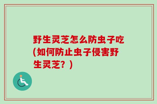 野生灵芝怎么防虫子吃(如何防止虫子侵害野生灵芝？)-第1张图片-卓越灵芝孢子粉