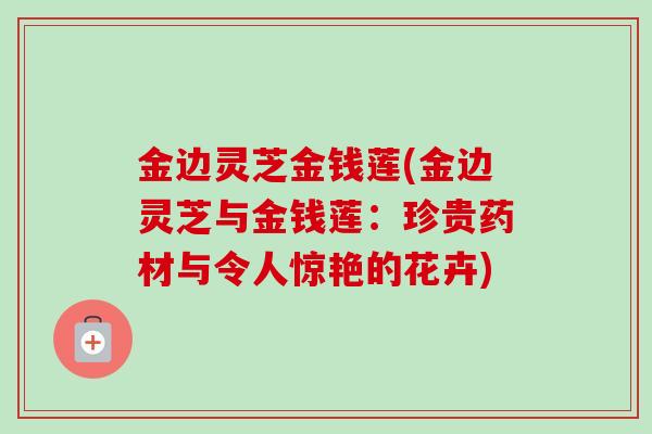 金边灵芝金钱莲(金边灵芝与金钱莲：珍贵药材与令人惊艳的花卉)-第1张图片-卓越灵芝孢子粉