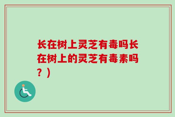 长在树上灵芝有毒吗长在树上的灵芝有毒素吗?)-第1张图片-卓越灵芝孢子粉 长在树上灵芝有毒吗长在树上的灵芝有毒素吗?)-第1张图片-卓越灵芝孢子粉