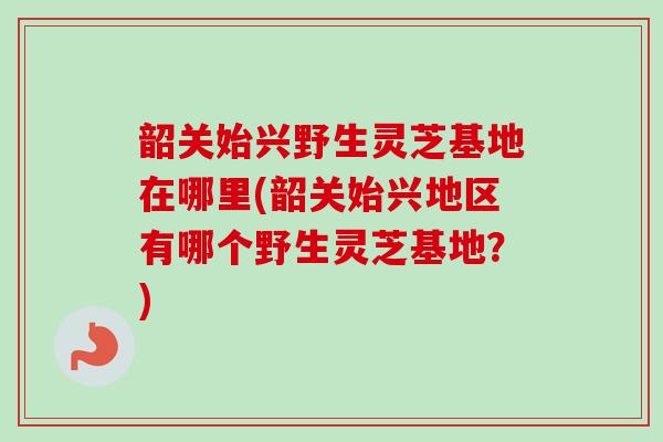 韶关始兴野生灵芝基地在哪里(韶关始兴地区有哪个野生灵芝基地？)-第1张图片-卓越灵芝孢子粉
